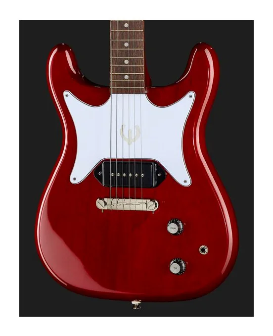 Epiphone Coronet Cherry, curvas del cuerpo vistas desde arriba