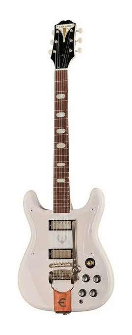 Epiphone Crestwood Custom Polaris White visto de frente