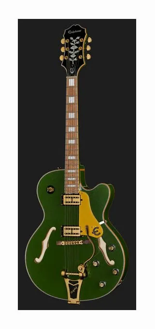 Epiphone Emperor Swingster Delta Blue, cejuela y primeras posiciones del diapasón