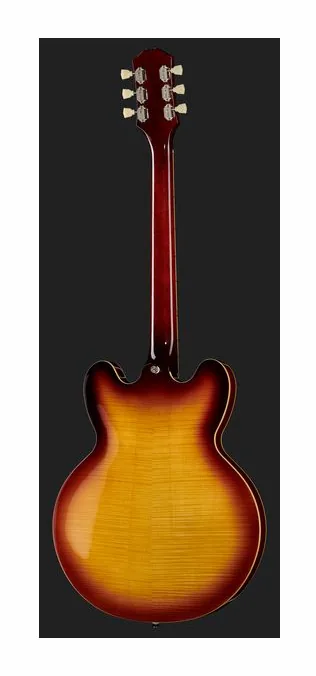 Epiphone ES-335 Figured Blueberry Burst, vista trasera del cuerpo