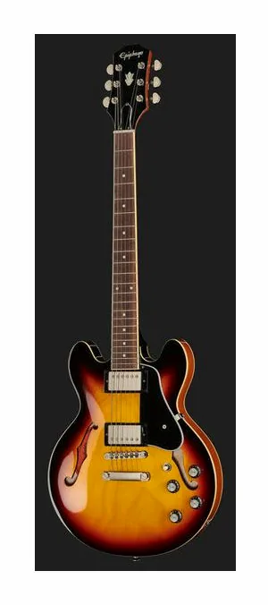 Epiphone ES-339 Vintage Sunburst, cejuela y primeras posiciones del diapasón