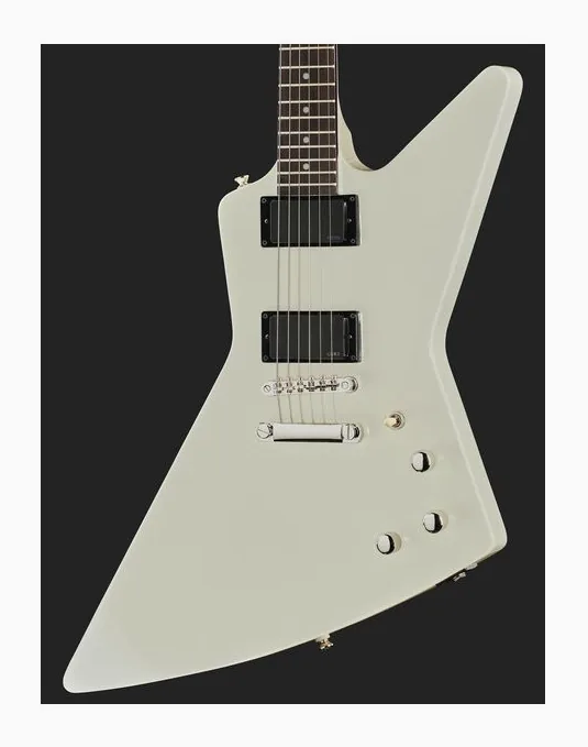 Epiphone Explorer 80s EMG Classic White, perfil lateral del cuerpo