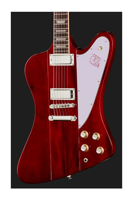Epiphone Firebird Wine Red LH, cuerpo y acabado en primer plano