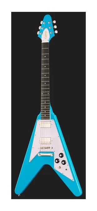 Epiphone Flying V Custom Futura QuiS, curvas del cuerpo vistas desde arriba