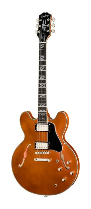 Epiphone Futura ES-355 Dragonfly Shift encuadrado de frente sobre fondo neutro