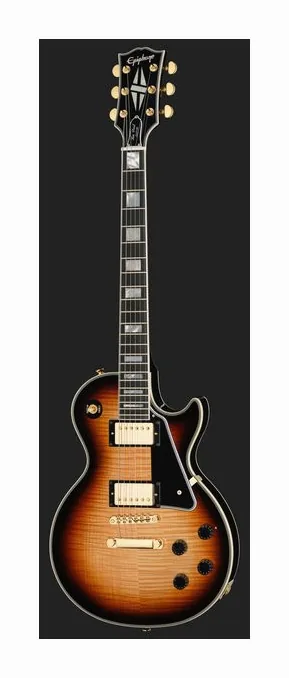 Epiphone IGC Les Paul Custom AS, cuerpo y acabado en primer plano
