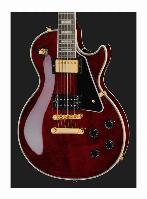 Epiphone Jerry Cantrell Wino LP Custom, cejuela y primeras posiciones del diapasón