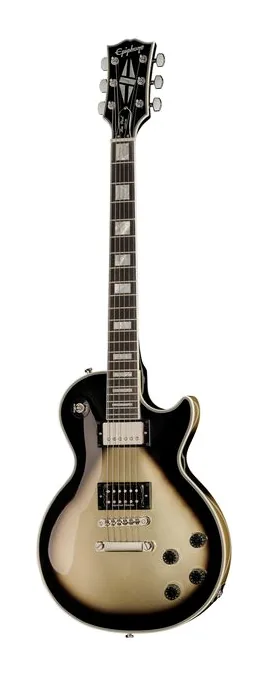 Epiphone LP Custom 1979 Adam Jones encuadrado de frente sobre fondo neutro