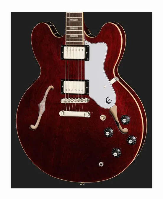 Epiphone Noel Gallagher Riviera, mástil y diapasón vistos de lado