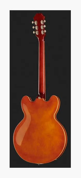 Epiphone Riviera Royal Tan, pala con clavijeros y logotipo