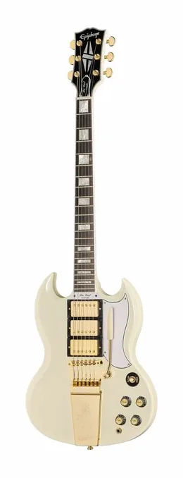 Epiphone SG 1963 Custom Maestro CW VOS visto de frente