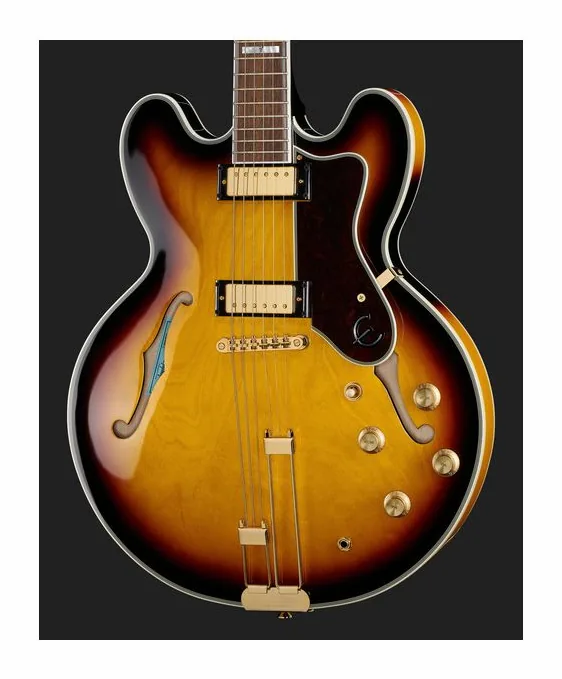Epiphone Sheraton Vintage Sunburst, puente y clavijeros de afinación