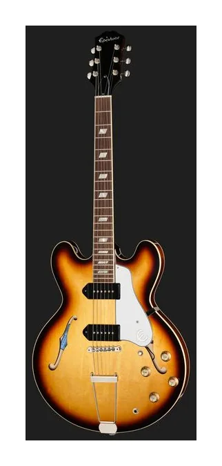 Epiphone USA Casino Royal Tan LH, selector de pastillas y jack de salida