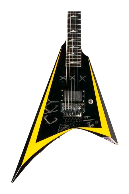 ESP Alexi Arrow Head Legacy, cuerpo y acabado en primer plano