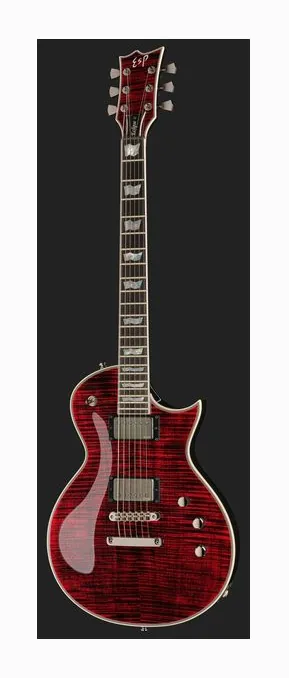 ESP Eclipse CTM FM BKCH, mástil y diapasón vistos de lado
