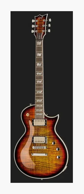 ESP Eclipse Custom Tiger Eye SB, mástil y diapasón vistos de lado