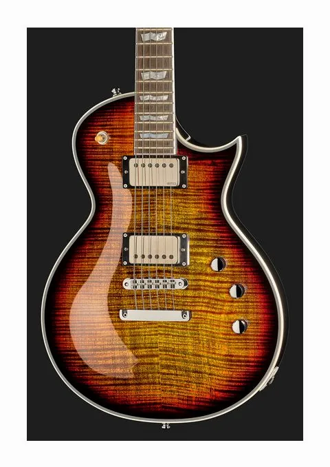 ESP Eclipse Custom Tiger Eye SB, selector de pastillas y jack de salida