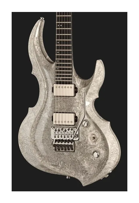 ESP FRX Liquid Metal Silver, curvas del cuerpo vistas desde arriba