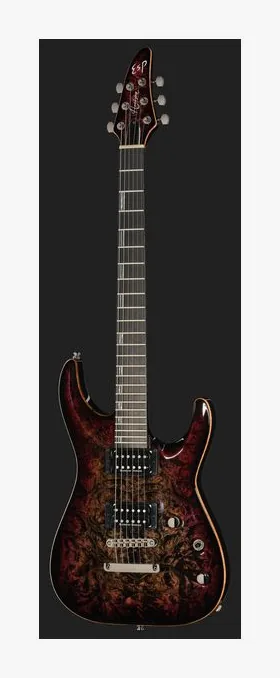 ESP Horizon NT CTM ST Red Burst, puente y clavijeros de afinación