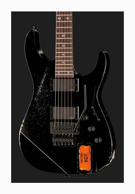 ESP KH-2 Neck Thru CTM, cuerpo y acabado en primer plano