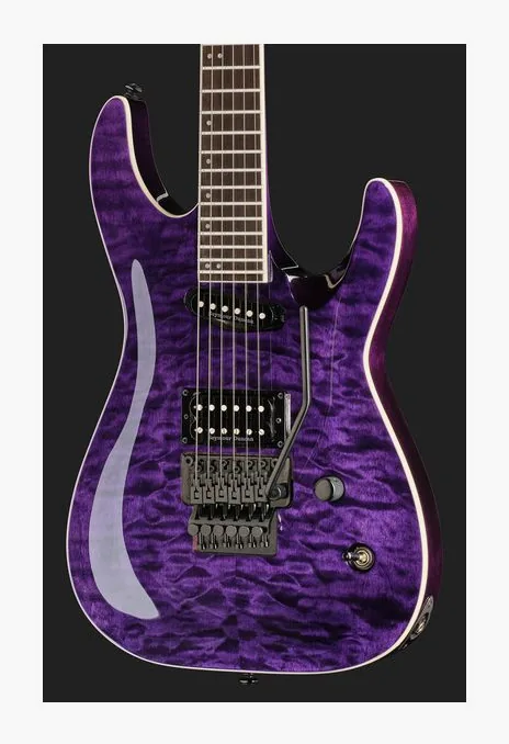 ESP LTD ALR-II QM STP Andy Laroque, cejuela y primeras posiciones del diapasón