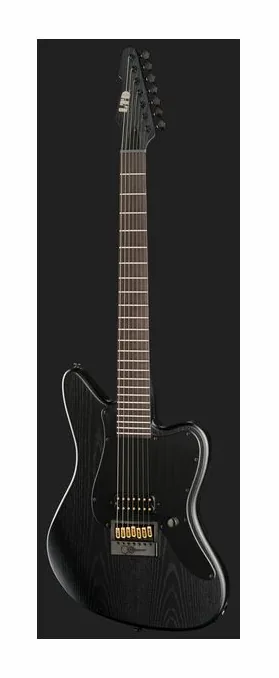 ESP LTD AW-XJ7B ET OG BLKS, perfil lateral del cuerpo