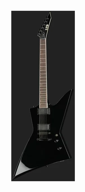 ESP LTD EXL Black Metal II, pala con clavijeros y logotipo