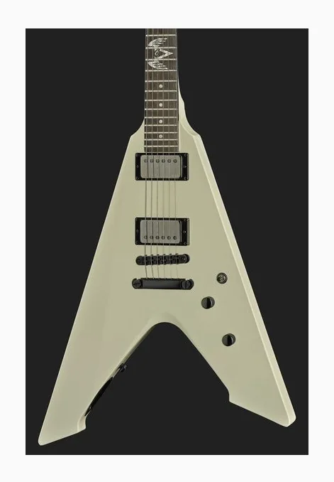 ESP LTD James Hetfield Vulture OW, curvas del cuerpo vistas desde arriba