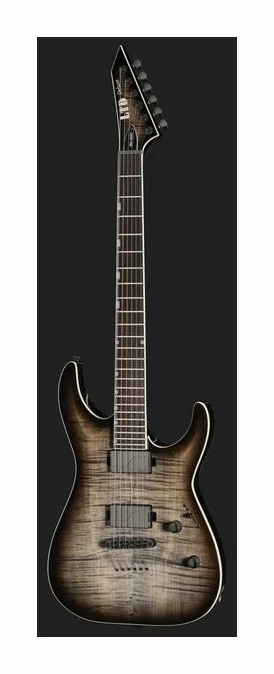 ESP LTD MH1000 NT FM Charcoal, selector de pastillas y jack de salida