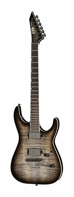 ESP LTD MH1000 NT FM Charcoal fotografiado de frente
