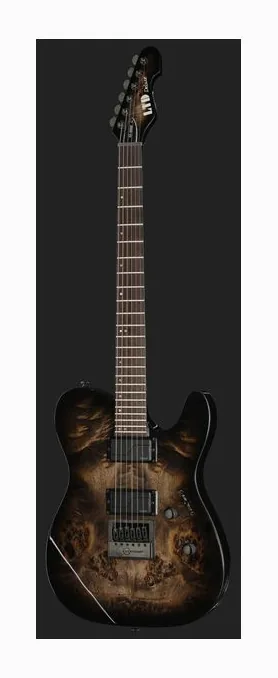 ESP LTD TE-1000ET Charcoal Burst, cuerpo y acabado en primer plano