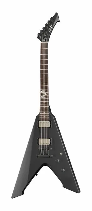 ESP LTD Vulture BLKS en primer plano frontal