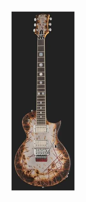 ESP RZK-II Richard Z Kruspe Burnt, pala con clavijeros y logotipo