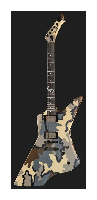 ESP Snakebyte Camo, mástil y diapasón vistos de lado