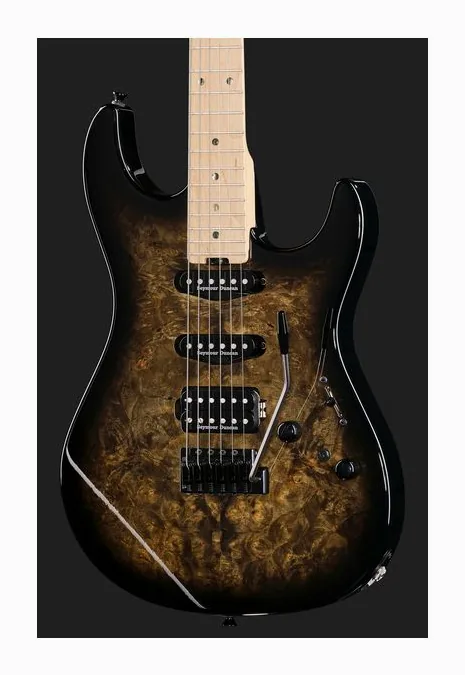 ESP Snapper CTM Poplar Burl NBB, selector de pastillas y jack de salida