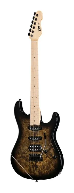 ESP Snapper CTM Poplar Burl NBB encuadrado de frente sobre fondo neutro
