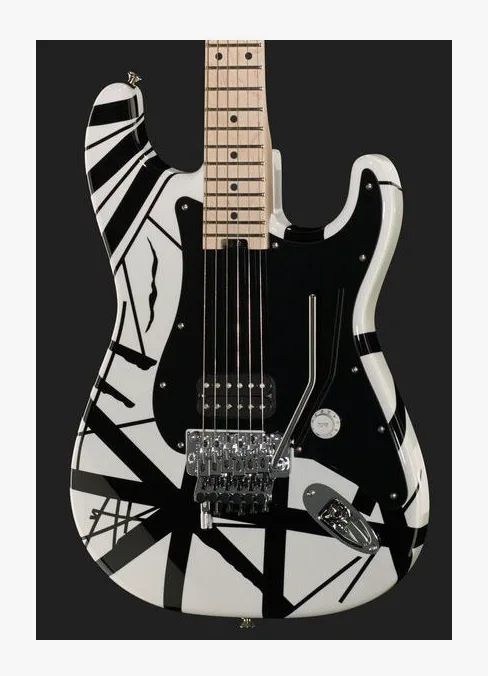 Evh Stripe White, curvas del cuerpo vistas desde arriba