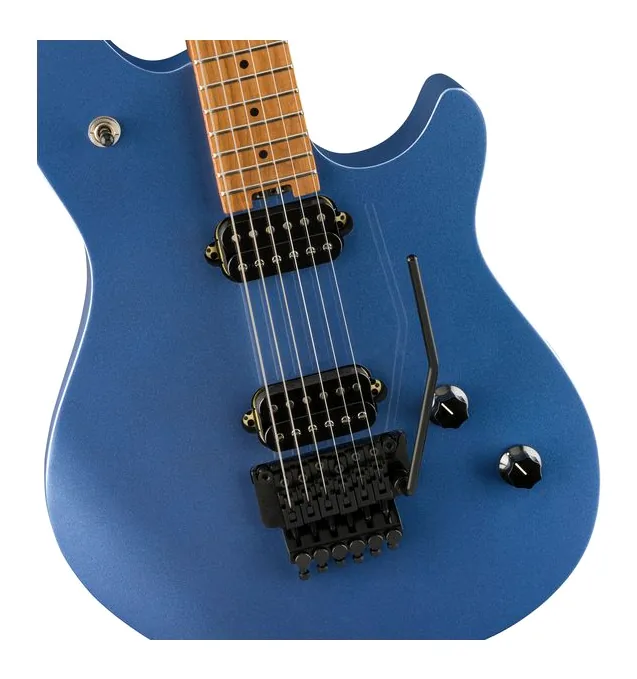 Evh Wolfgang Standard PELHAM BLUE, curvas del cuerpo vistas desde arriba