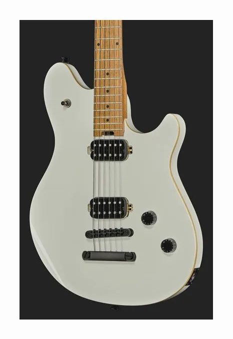 Evh Wolfgang Std T.O.M Cream White, cuerpo y acabado en primer plano