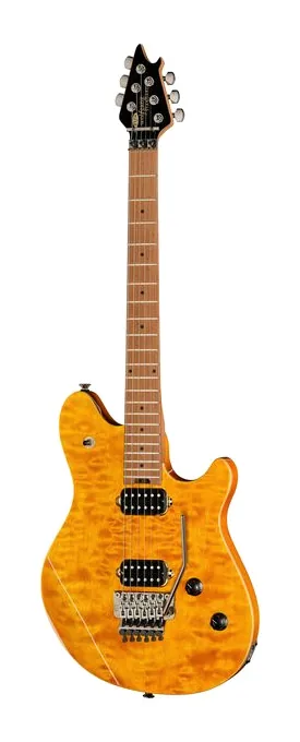 Evh Wolfgang WG Std QM TA encuadrado de frente sobre fondo neutro
