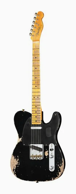 Fender 1950 Double Esquire HAB encuadrado de frente sobre fondo neutro