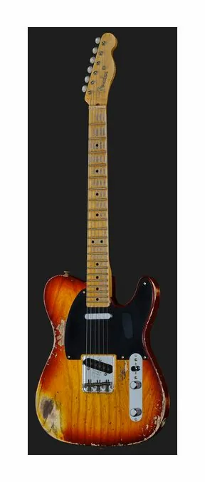 Fender 1951 Nocaster Aged Cherry B, pala con clavijeros y logotipo
