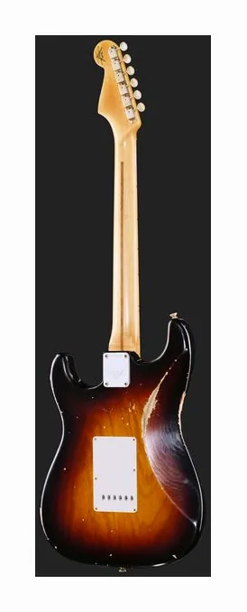 Fender 1958 CR Strat Relic Aged Black, cejuela y primeras posiciones del diapasón