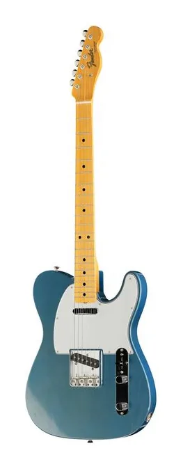 Fender 1966 Tele DLX CC Aged LPB en primer plano frontal