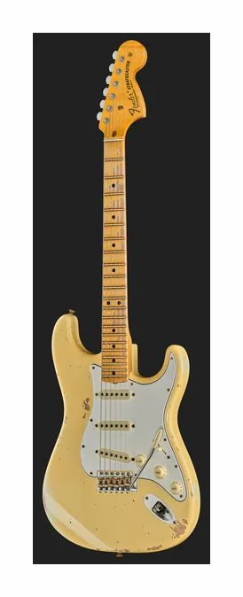 Fender 1969 Strat HR AVW, cuerpo y acabado en primer plano