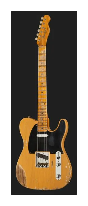 Fender 52 Telecaster BB Heavy Relic, mástil y diapasón vistos de lado