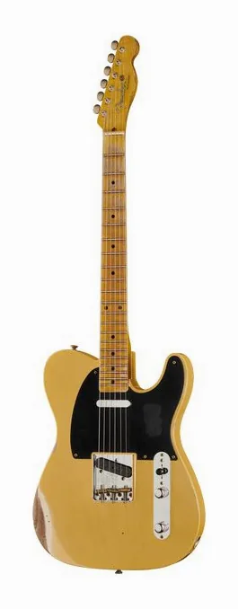 Fender 53 Tele BTB Relic MN en primer plano frontal