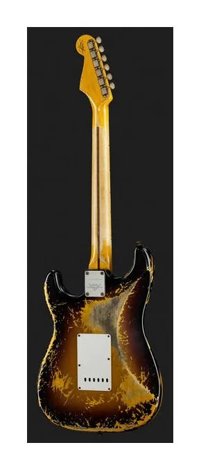 Fender 56 Strat BLK Journeyman Relic, selector de pastillas y jack de salida