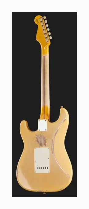 Fender 57 Stratocaster Nocaster Bl HR, curvas del cuerpo vistas desde arriba