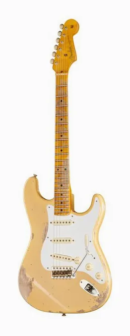 Fender 57 Stratocaster Nocaster Bl HR en primer plano frontal
